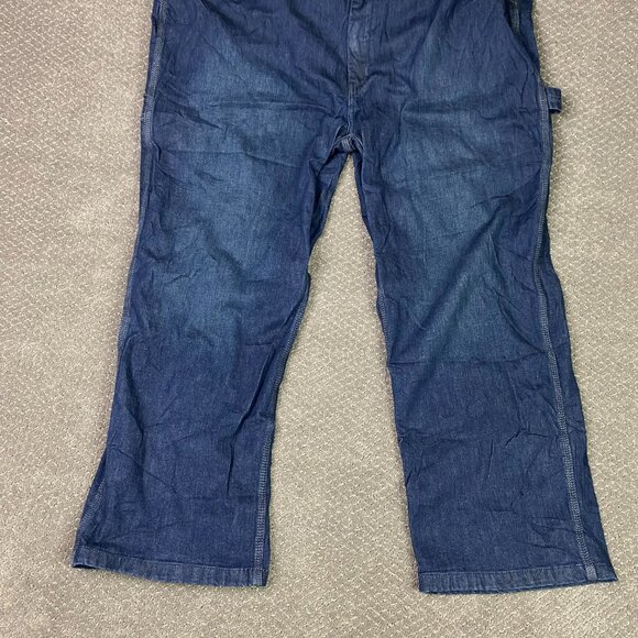 Liberty Denim Bib Overalls Men's 48 x 30 Blue Jean Dungarees Cotton - Picture 3 of 15